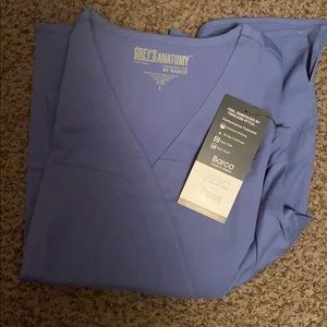 NWT Grey’s Anatomy 3 pocket mock wrap scrub top